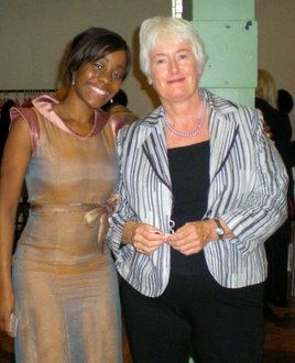 Picture Margaret Mountford and Samata ( Young Business Ambassador)